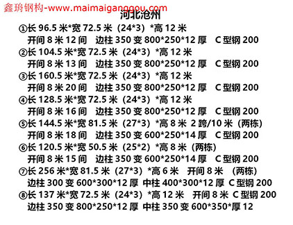 河北沧州售钢结构厂房